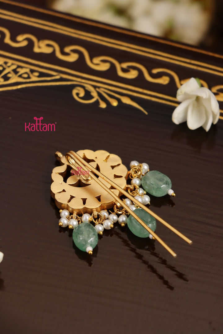 Kundan Chandbali Hair Pin - JB175