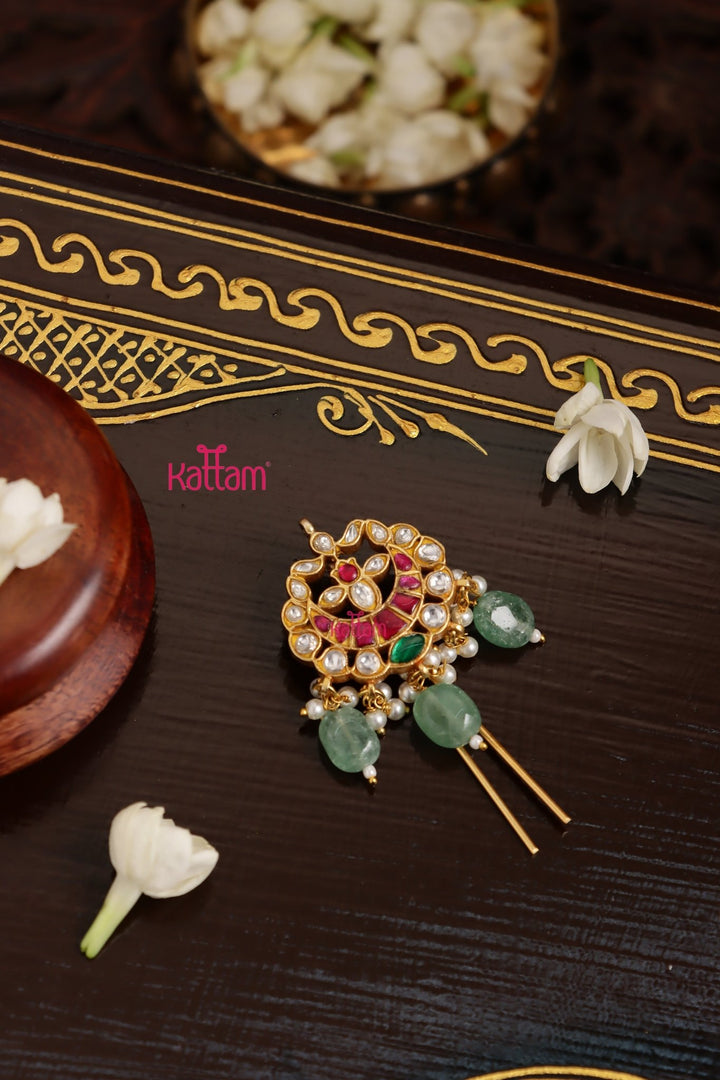 Kundan Chandbali Hair Pin - JB175