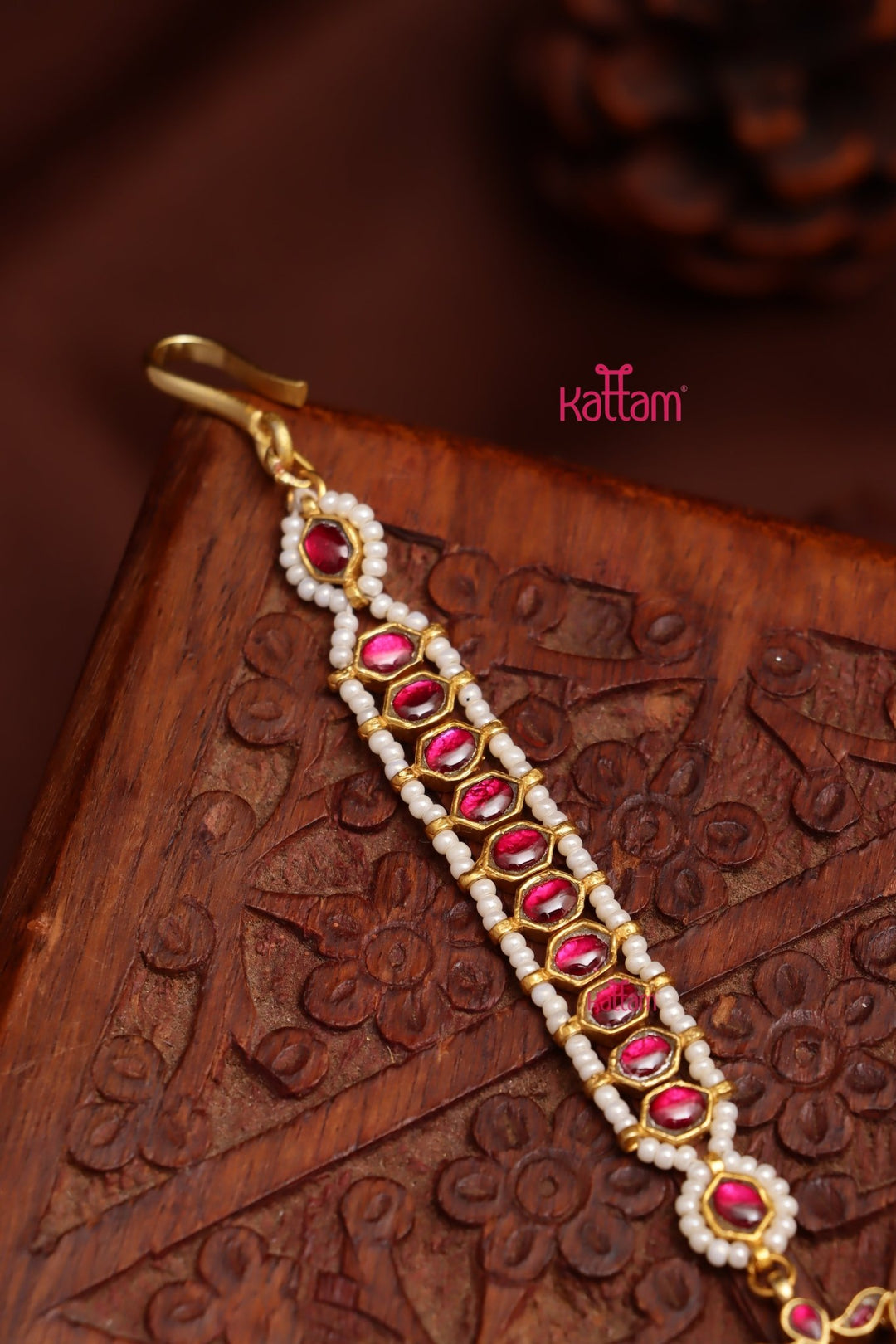 Kundan Chandbali Maang Tikka - MT157