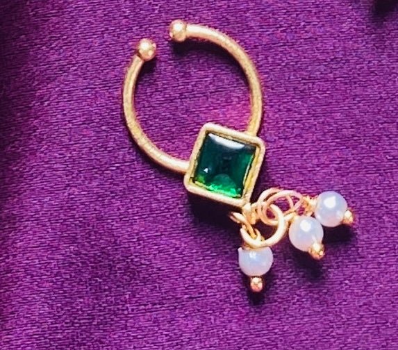 Kundan Chandra Septum Nosepin - Design 2 - SP21-NP306