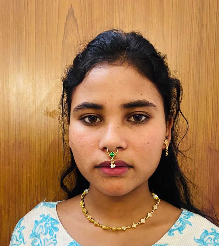 Kundan Chandra Septum Nosepin - Design 2 - SP21-NP307