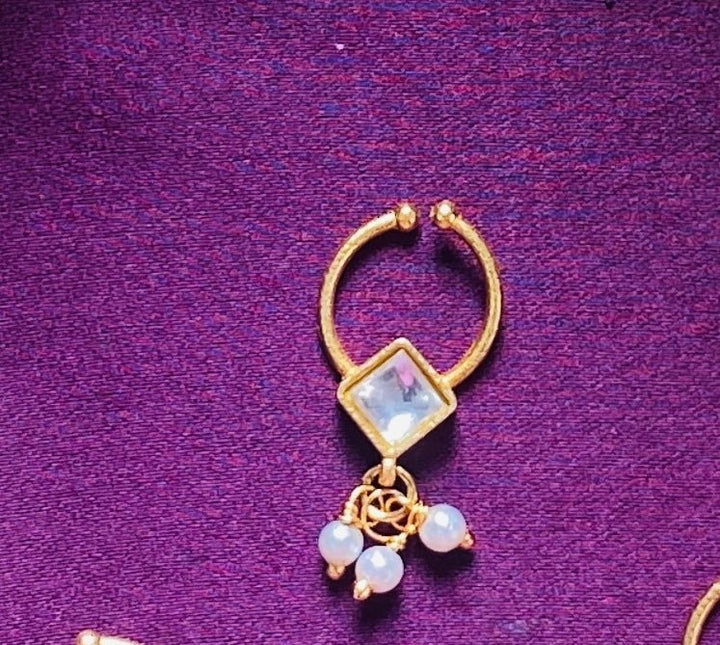 Kundan Chandra Septum Nosepin - Design 2 - SP21-NP307