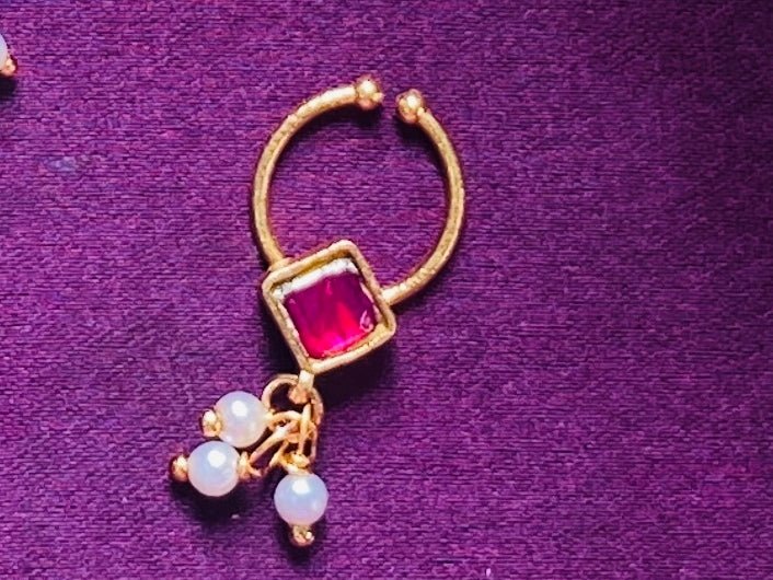 Kundan Chandra Septum Nosepin - Design 2 - SP21-NP305