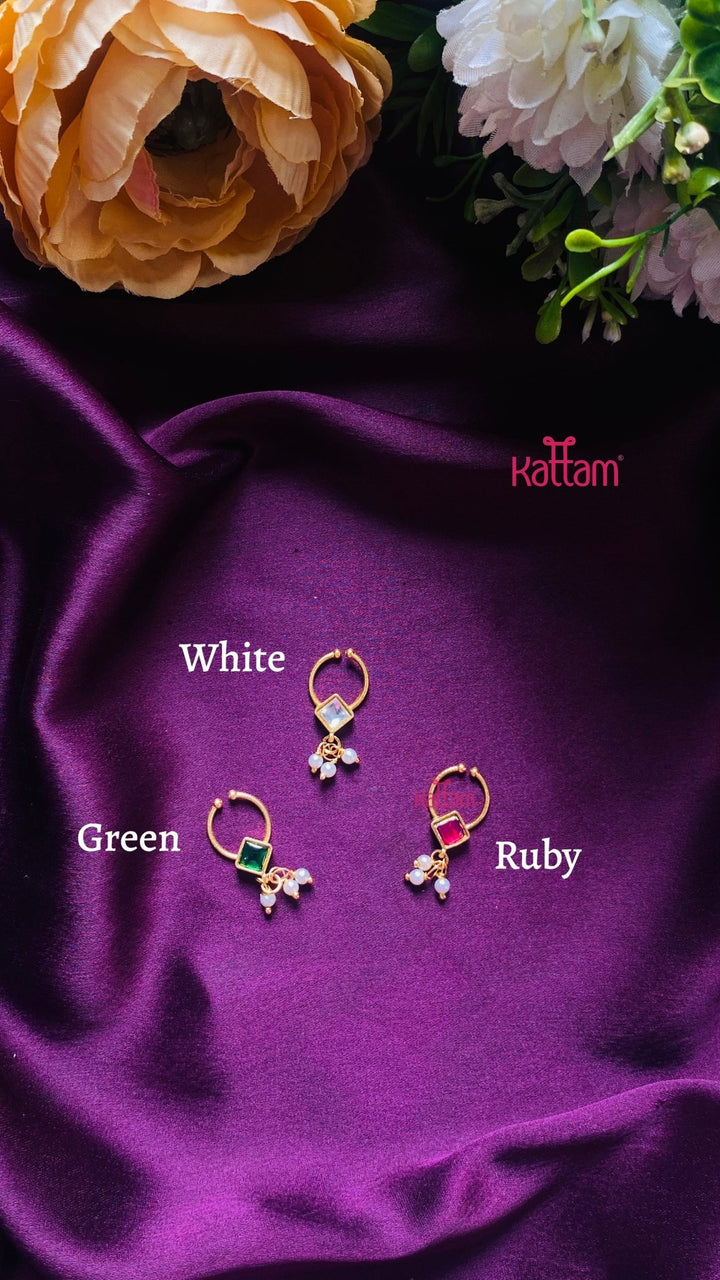 Kundan Chandra Septum Nosepin - Design 2 - SP21-NP305