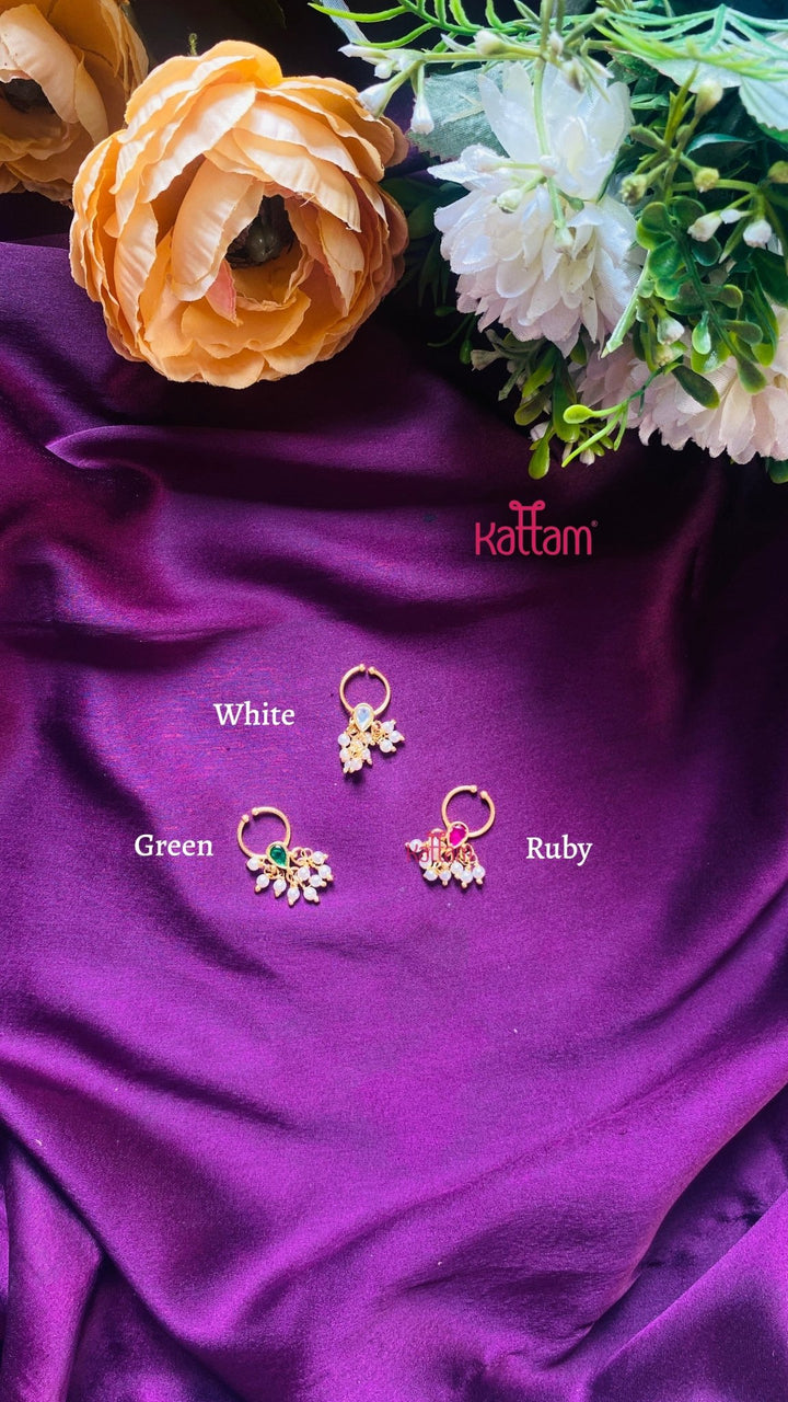 Kundan Diamond Shape Septum Nosepin - SP19-NP299