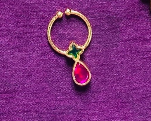 Kundan Drop Stone Septum Nosepin - SP13-NP268