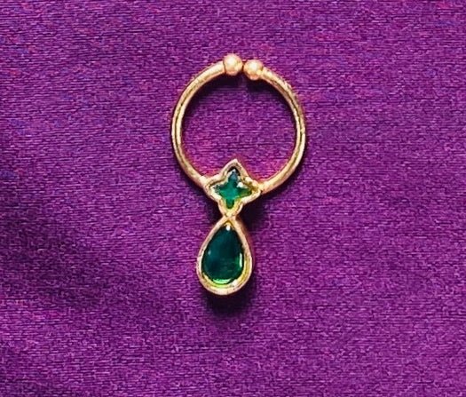 Kundan Drop Stone Septum Nosepin - SP13-NP269
