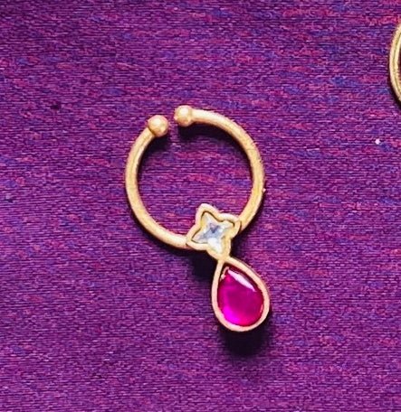 Kundan Drop Stone Septum Nosepin - SP13-NP267