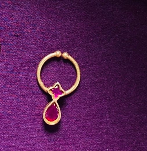 Kundan Drop Stone Septum Nosepin - SP13-NP266