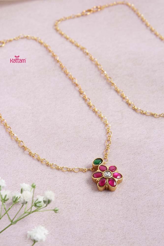 Kundan Flower Anklet - A29