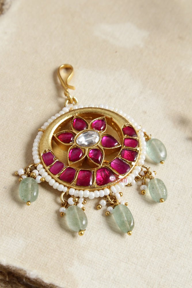 Kundan Flower Maang Tikka - MT063