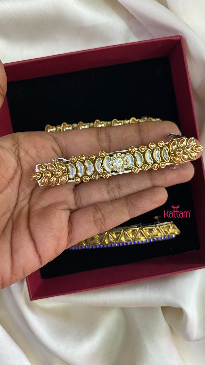 Kundan Hair Clip - Shades of Golden 3 - HC085