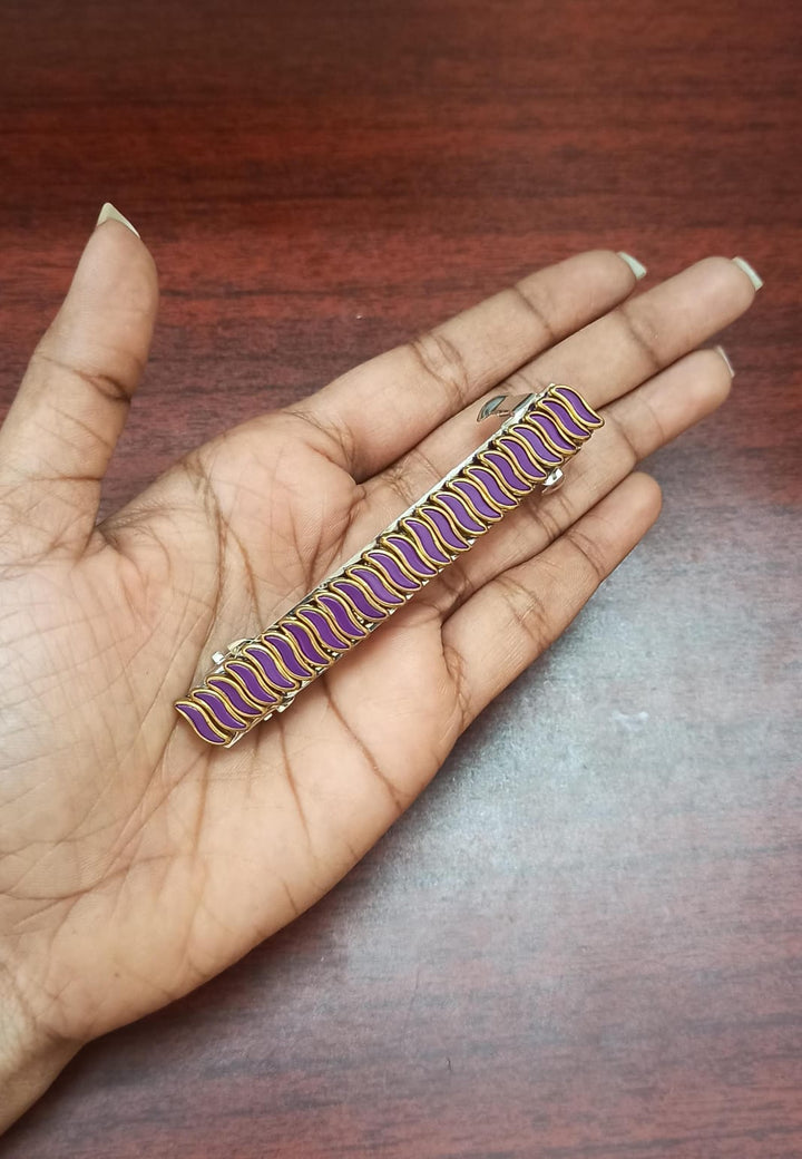 Kundan Hair Clip - Shades of Purple - Hc055A