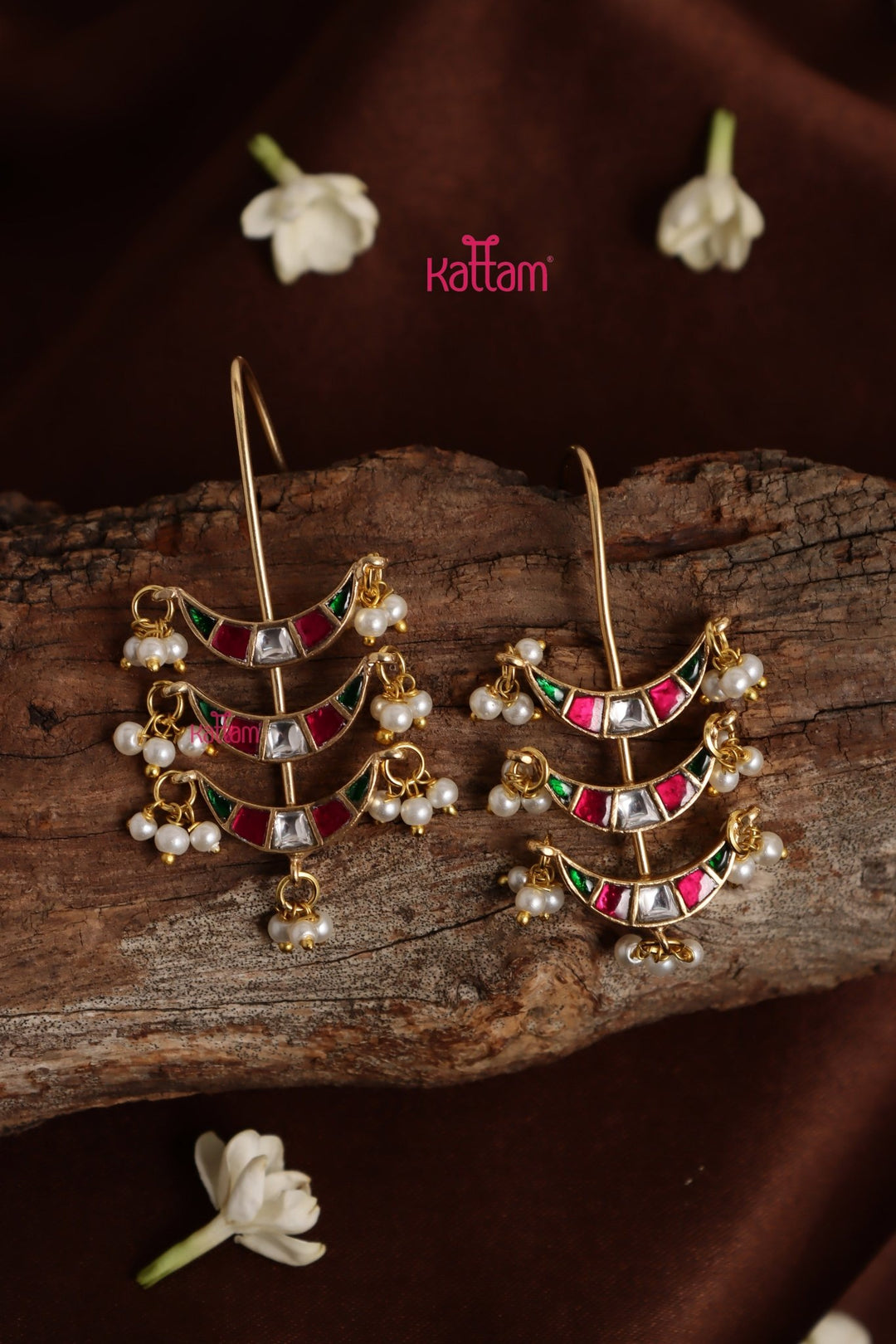 Kundan Halfmoon Earcuff - E1323