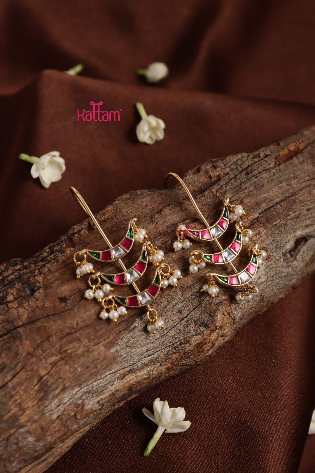 Kundan Halfmoon Earcuff - E1323
