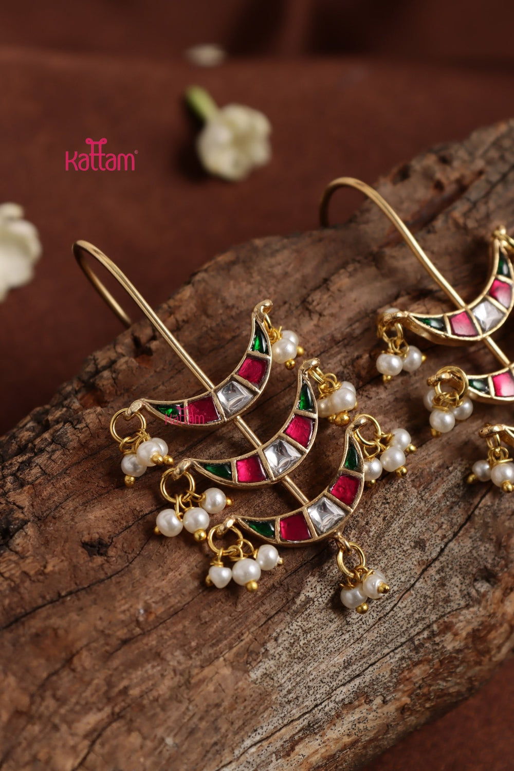 Kundan Halfmoon Earcuff - E1323