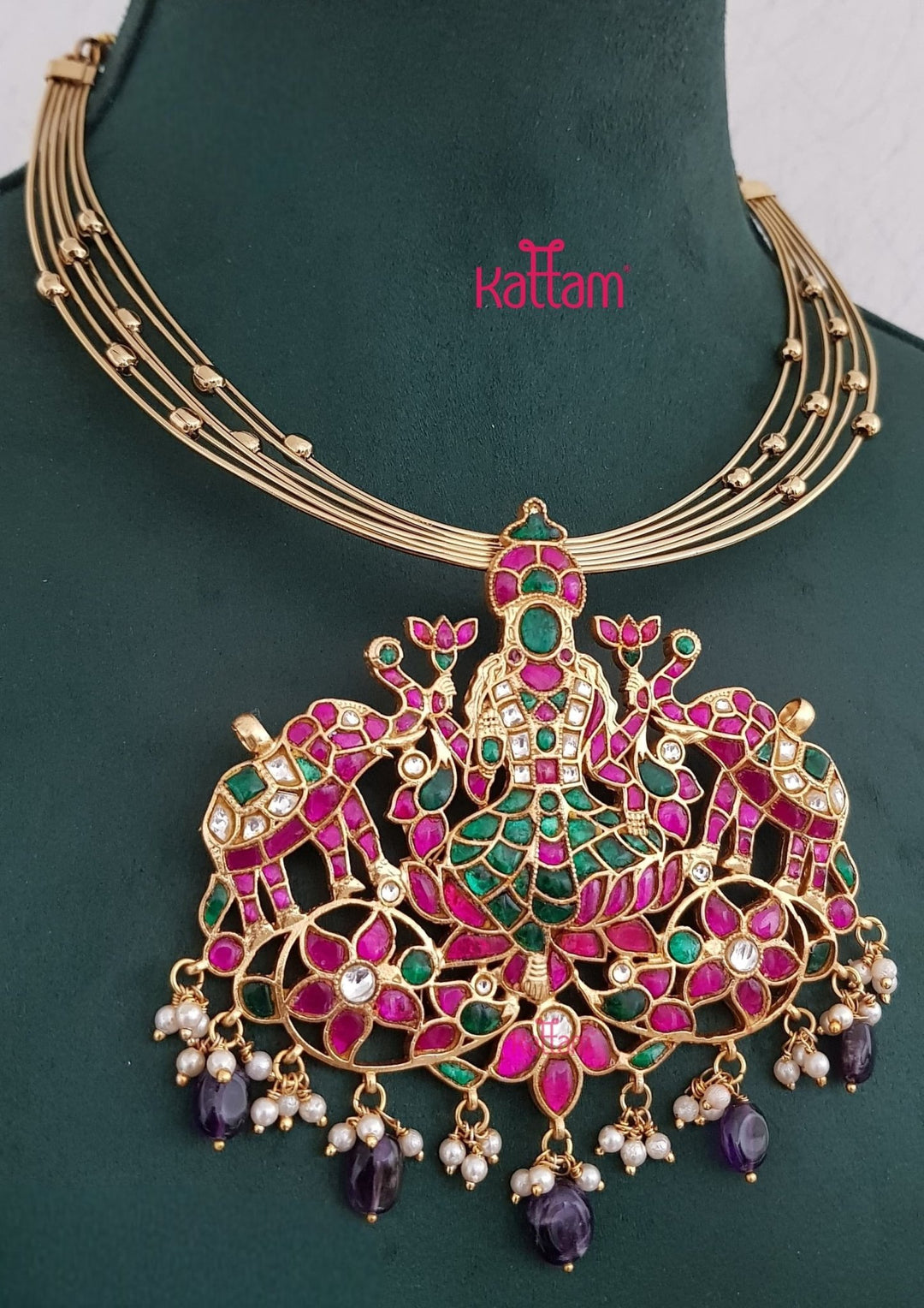 Kundan Jadau Goddess Hasli Choker - N3666