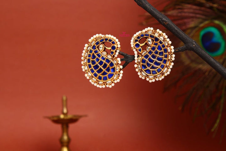 Kundan Jadau Handcrafted Peacock Stud - E033