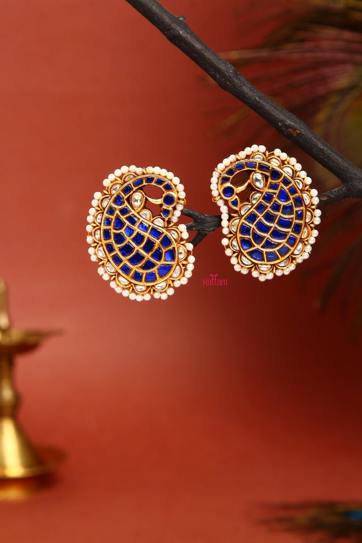 Kundan Jadau Handcrafted Peacock Stud - E033