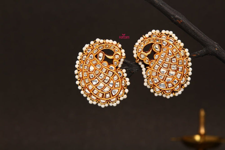 Kundan Jadau Handcrafted Peacock Stud - E033