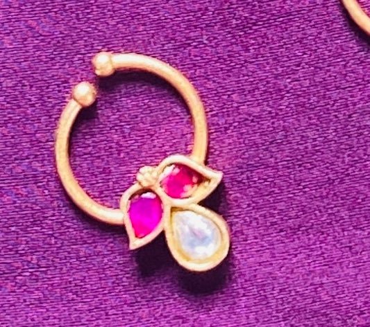 Kundan Leaf Septum Nosepin - SP7-NP231