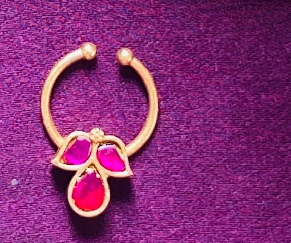 Kundan Leaf Septum Nosepin - SP7-NP230