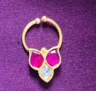 Kundan leafy Drop Septum Nosepin - SP12-NP261