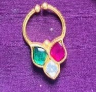 Kundan leafy Drop Septum Nosepin - SP12-NP262