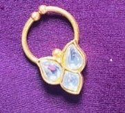 Kundan leafy Drop Septum Nosepin - SP12-NP265