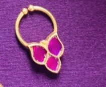 Kundan leafy Drop Septum Nosepin - SP12-NP260