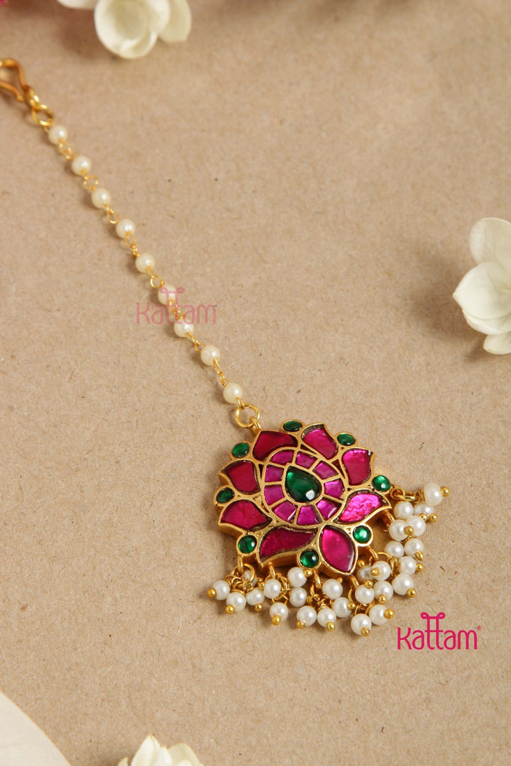 Kundan Lotus Maang Tikka - MT109