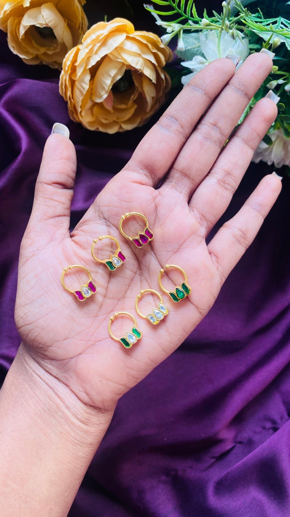 Kundan Lotus Septum Nosepin - SP11-NP255