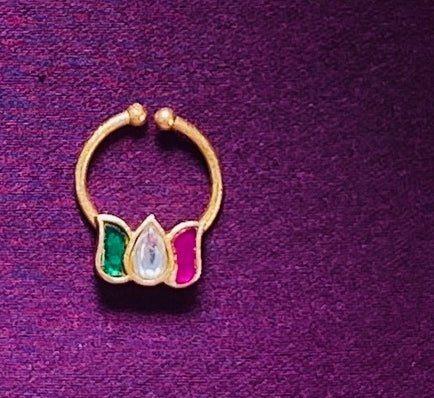 Kundan Lotus Septum Nosepin - SP11-NP256