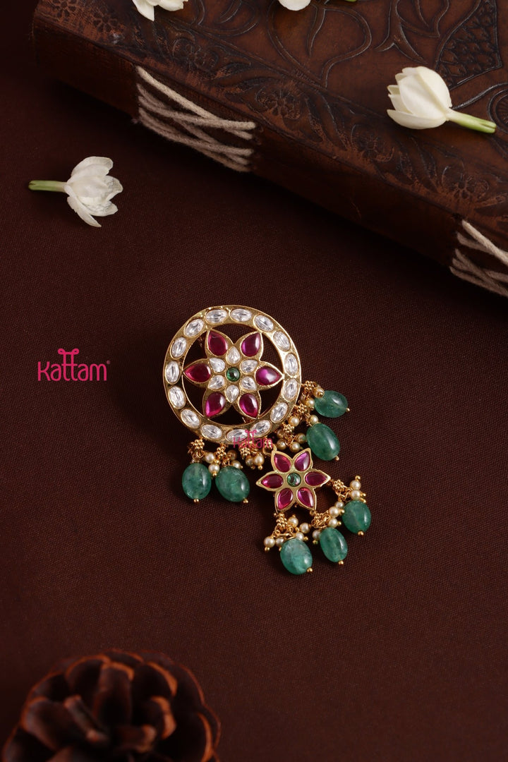 Kundan Multi Flower Choti - Design 10 - JB142