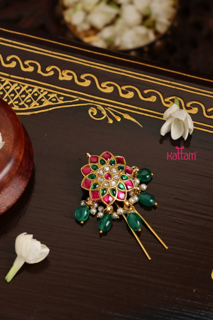 Kundan Multistone Hair Pin - JB176