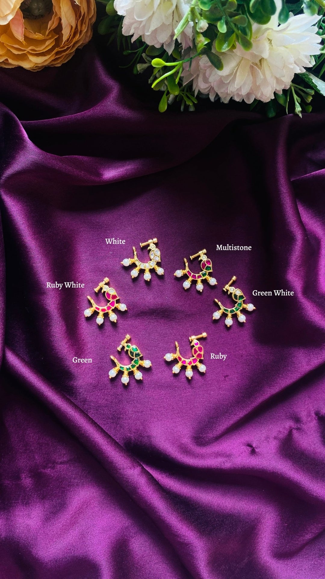 Kundan Parrot Nose Ring Nath - NP28-NP194