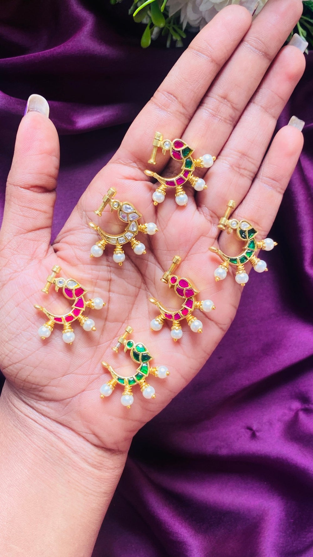 Kundan Parrot Nose Ring Nath - NP28-NP194