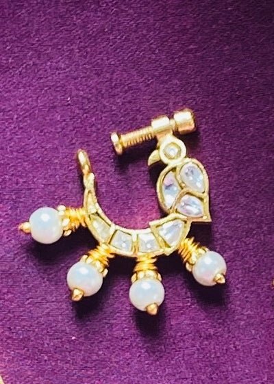 Kundan Parrot Nose Ring Nath - NP28-NP199
