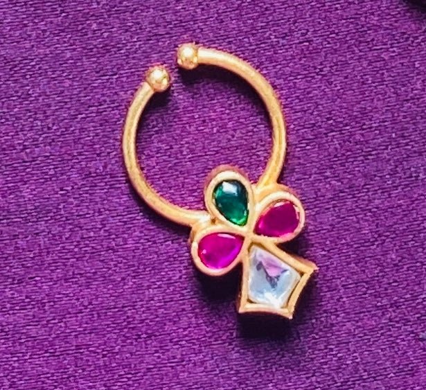 Kundan Parrot Septum Nosepin - SP9-NP242