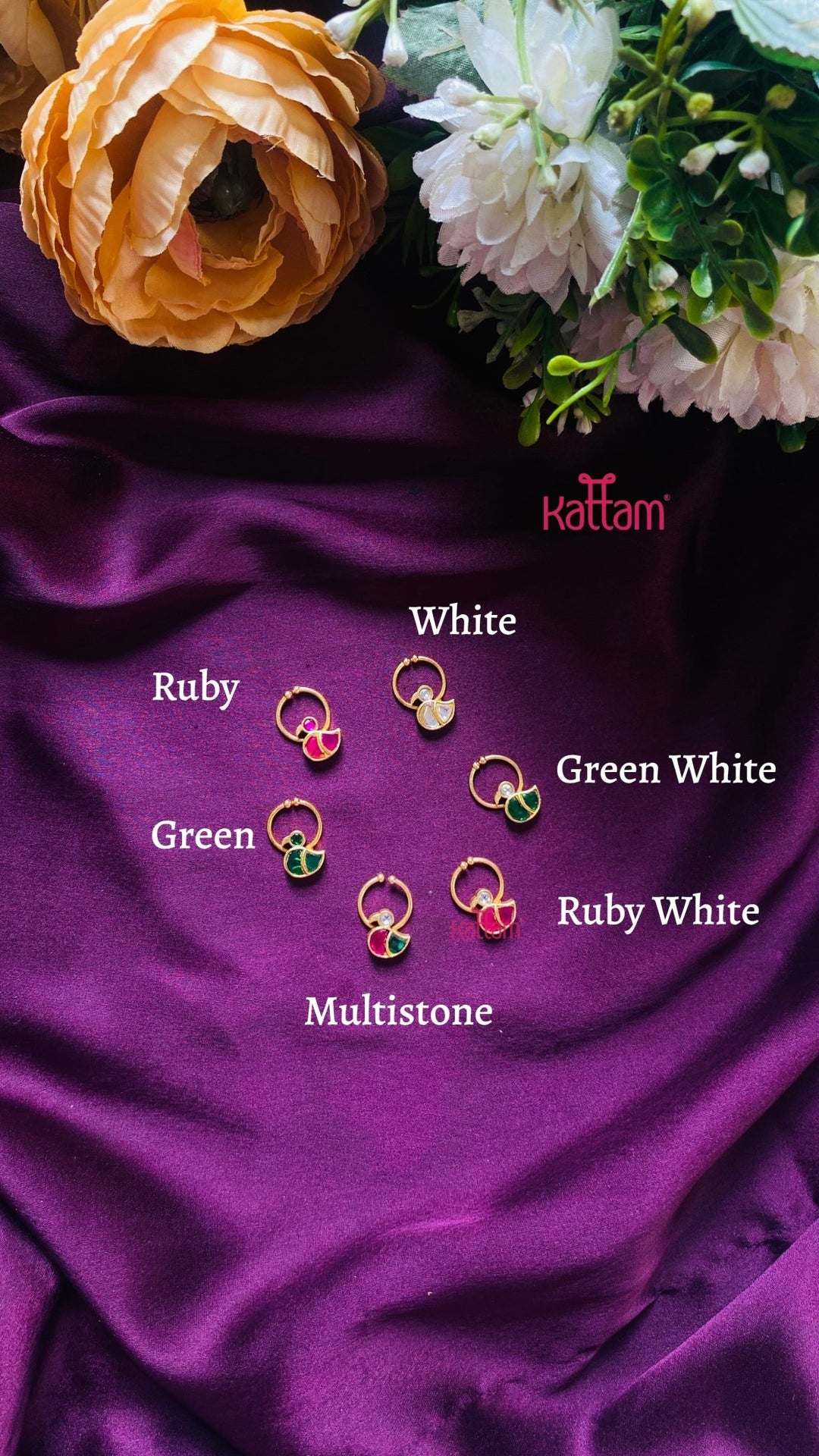 Kundan Parrot Septum Nosepin - SP9-NP242