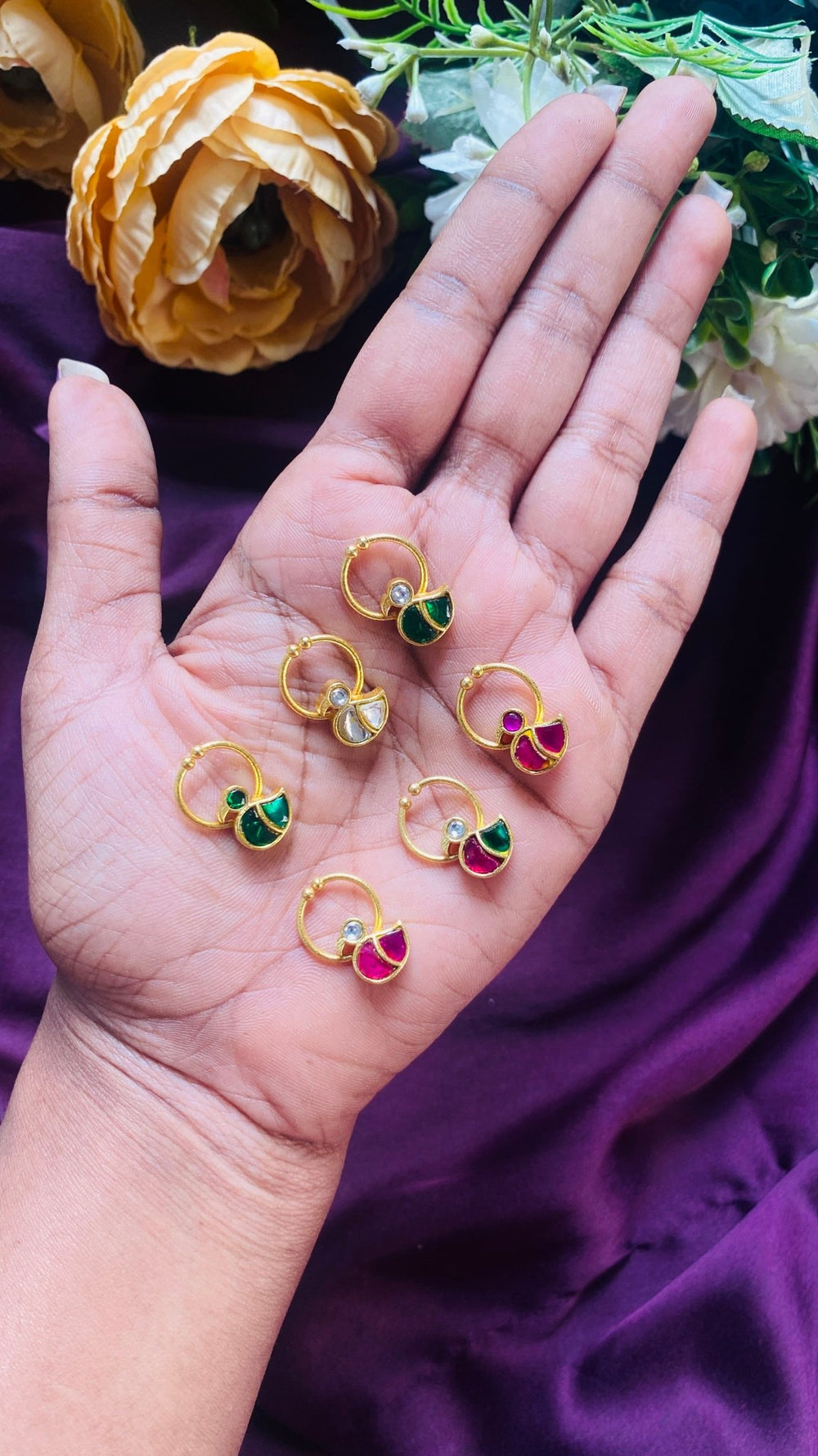 Kundan Parrot Septum Nosepin - SP9-NP242