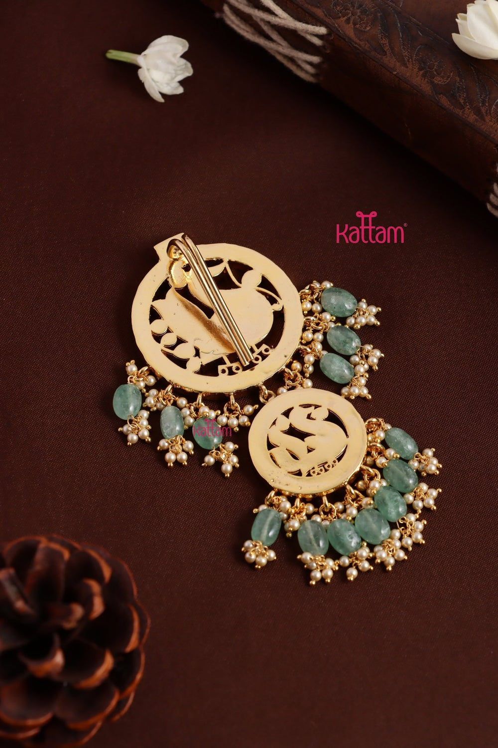 Kundan Peacock Beaded Choti - Design 8 - JB140