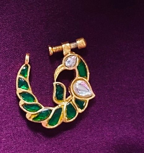 Kundan Peacock Nosering Nath - NP30-NP210
