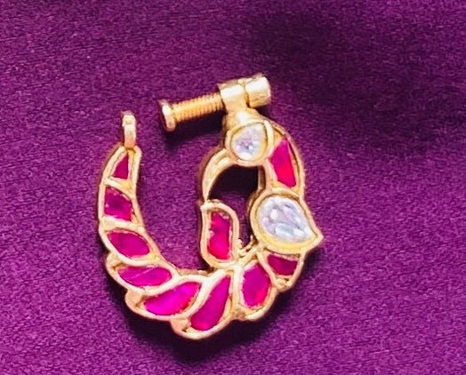 Kundan Peacock Nosering Nath - NP30-NP207