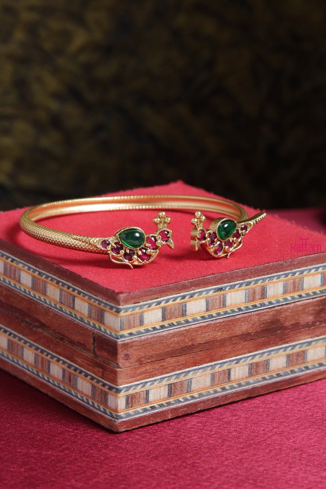 Kundan Ruby Green Kada (Single Pc) - B342
