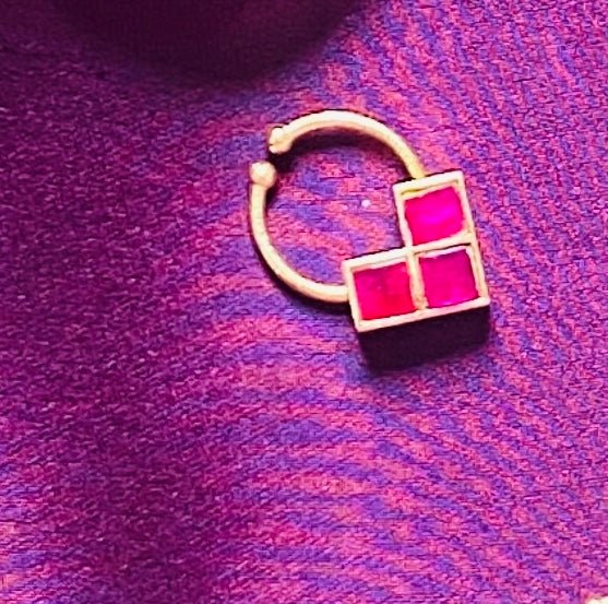 Kundan Sqaure Septum Nosepin - SP15-NP278