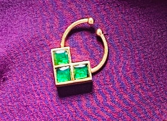 Kundan Sqaure Septum Nosepin - SP15-NP281