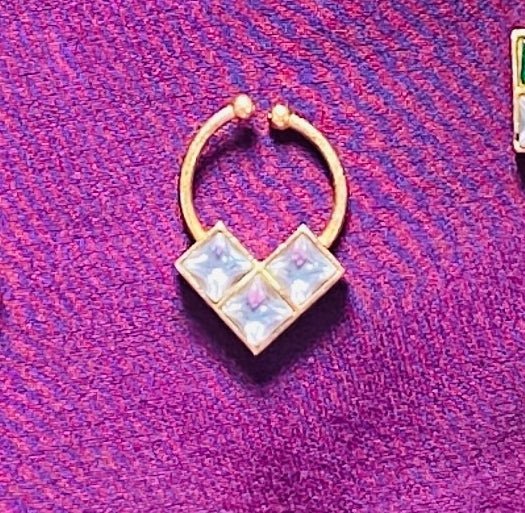 Kundan Sqaure Septum Nosepin - SP15-NP283