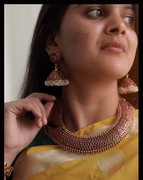 Kundavai Pearl Jhumka - E1291