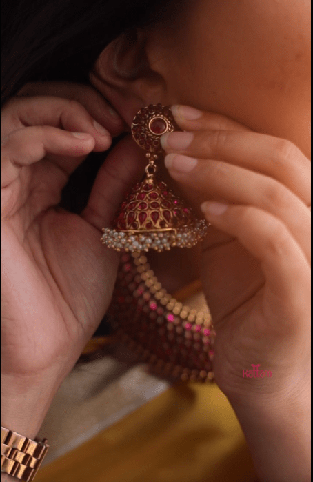 Kundavai Pearl Jhumka - E1291